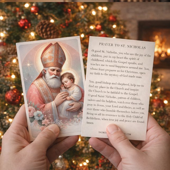 Christmas St. Nicholas. Baby Jesus Feast Day Business Card (Creator Uploaded)