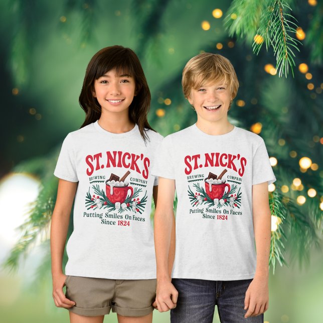 Christmas St. Nick's Hot Chocolate Tradition Tri-Blend Shirt (Creator Uploaded)