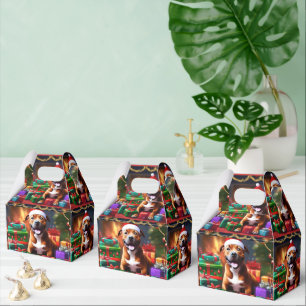 Christmas Staffordshire Bull Terrier,   Favour Box