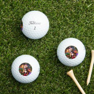 Christmas Staffordshire Bull Terrier,  Golf Balls
