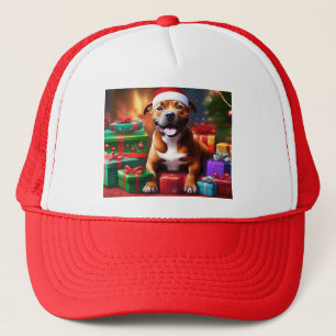 Christmas Staffordshire Bull Terrier, Trucker Hat