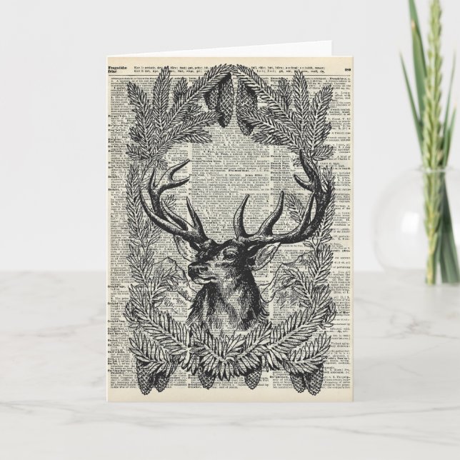 Christmas Stag Holiday Card (Front)