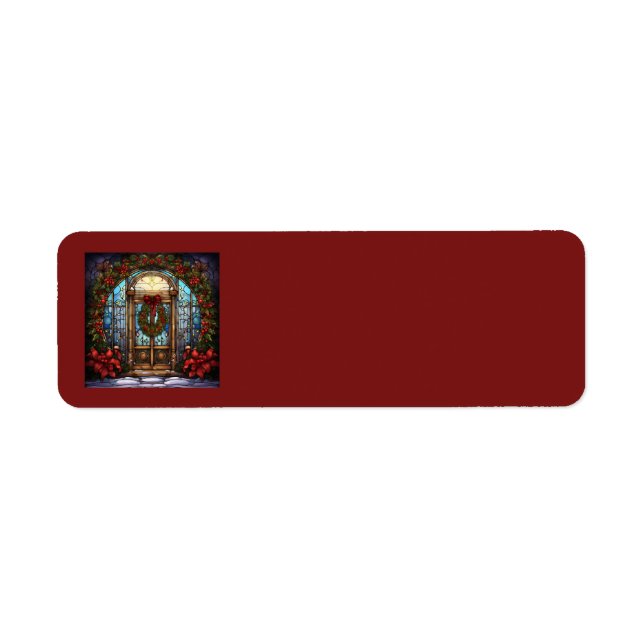 Christmas Stained Glass Address Labels (Front)