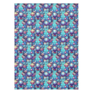 Christmas Stained Glass Bauble Pattern Tablecloth