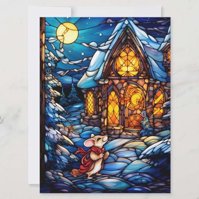 Christmas Stained Glass Card (Front)