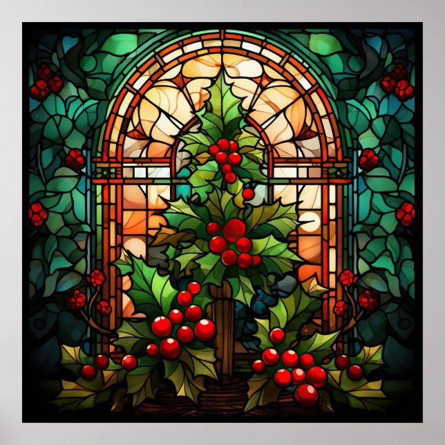 Christmas Stained Glass Poster (Front)