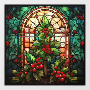 Christmas Stained Glass Window Cling