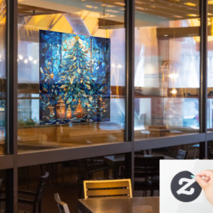 Christmas Stained Glass Window Cling