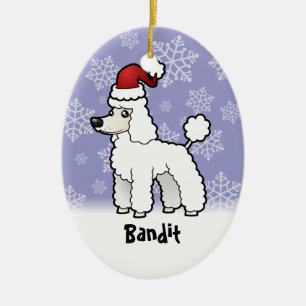 Christmas Standard/Miniature/Toy Poodle puppy cut Ceramic Tree Decoration