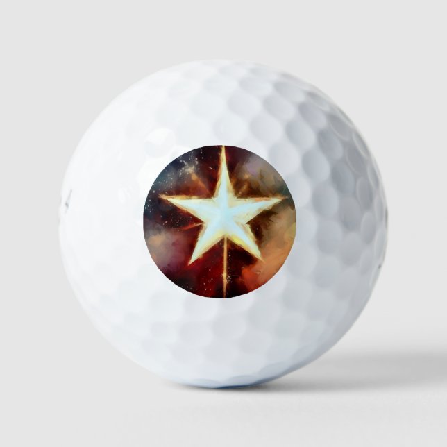 Christmas Star (1) Golf Balls (Front)