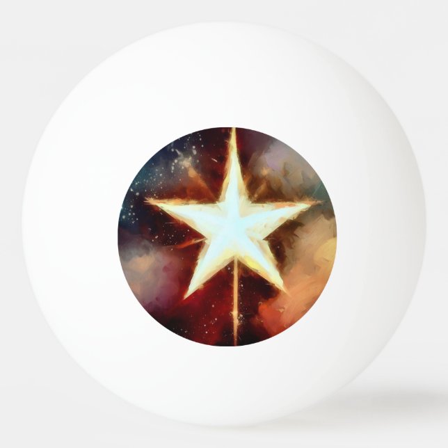 Christmas Star (1) Ping Pong Ball (Front)