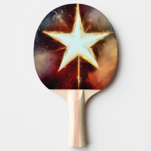 Christmas Star (1) Ping Pong Paddle