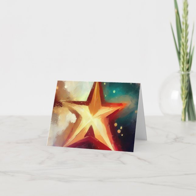 Christmas Star 3 Holiday Card (Front)
