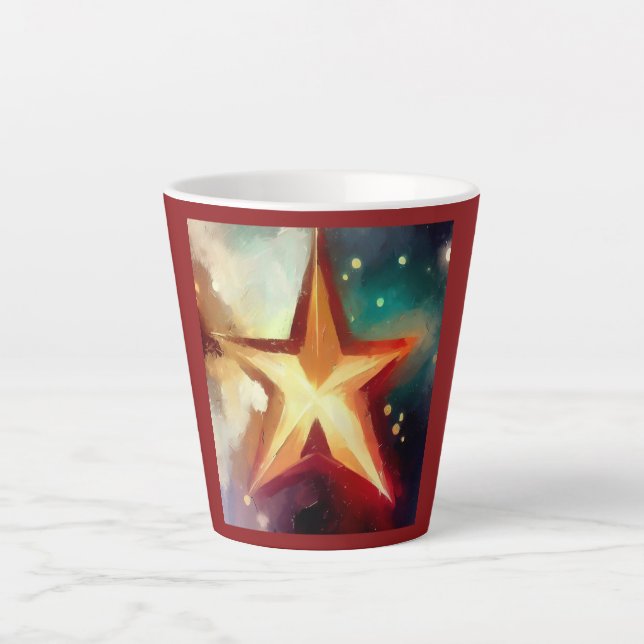 Christmas Star 3 Latte Mug (Front)
