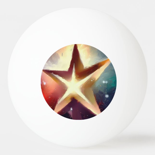Christmas Star (4) Ping Pong Ball (Front)