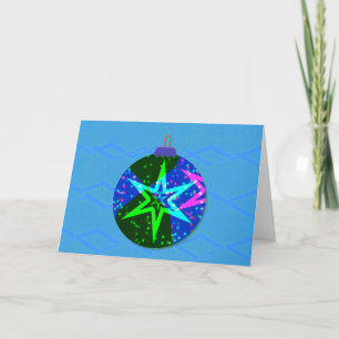 Christmas Star Abstract Ornament Holiday Card