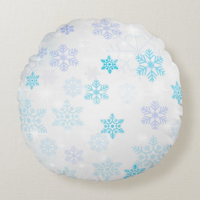 Christmas star background backdrop round cushion (Front)