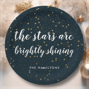 Christmas Star   Brightly Shining  Paper Plate