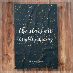 Christmas Star   Brightly Shining  Tea Towel