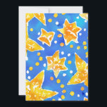 Christmas Star Celebration Card in Ukrainian Color<br><div class="desc">Embrace the festive spirit with this Christmas card,  featuring sparkling stars in the vibrant blue and yellow of Ukrainian tradition. It's a unique way to send season's greetings while honoring the rich cultural tapestry of Ukraine.</div>