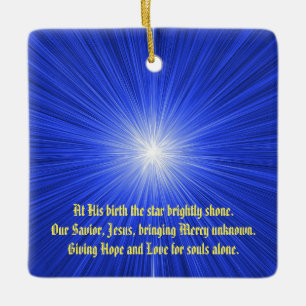 Christmas Star Ceramic Tree Decoration