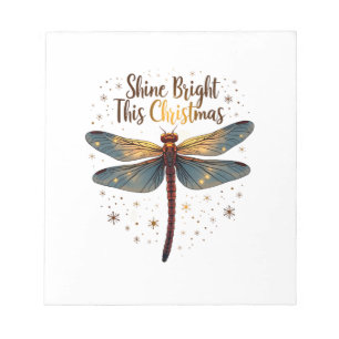Christmas Star Dragonfly Notepad