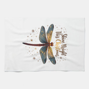 Christmas Star Dragonfly Tea Towel