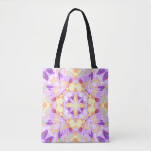 Christmas Star Festive Purple Gold Yellow Tote Bag