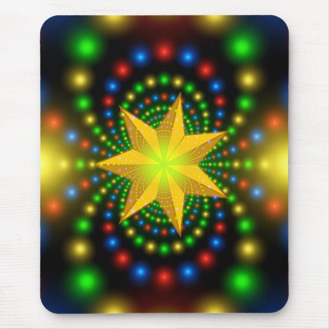 Christmas Star Fractal Design-29440 Mouse Pad (Front)