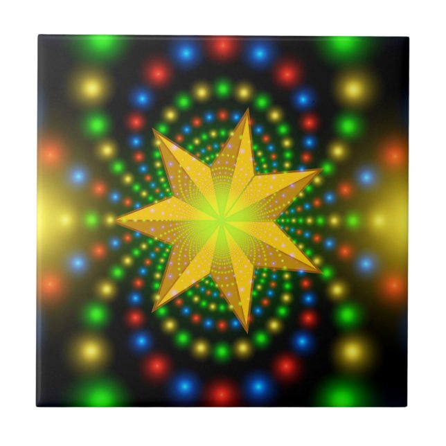 Christmas Star Fractal Design-29440 Tile (Front)