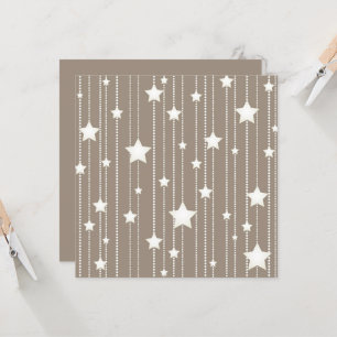 Christmas star garland, beige seasonal design