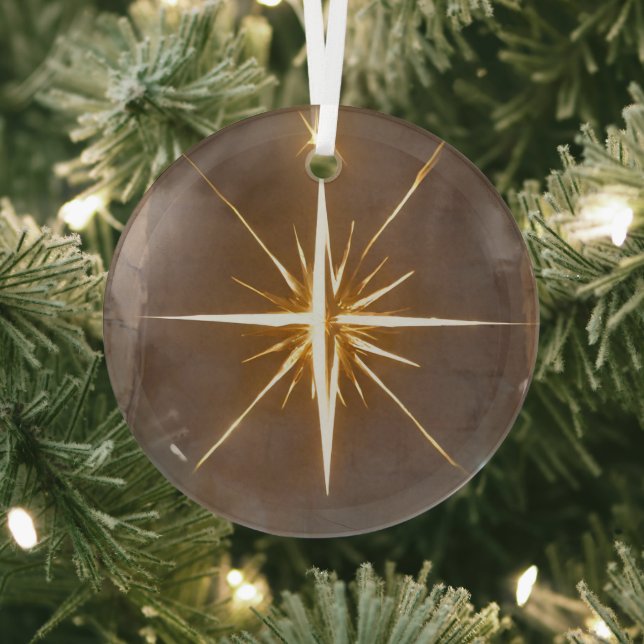 Christmas Star  Glass Tree Decoration (Insitu)