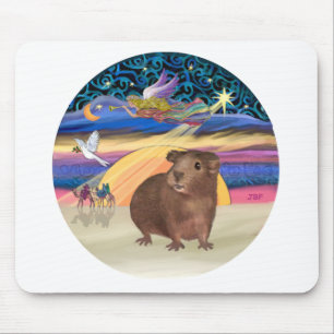 Christmas Star - Guinea Pig 3 Mouse Pad