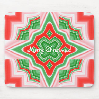 Christmas Star Kaleidoscope Mouse Pad