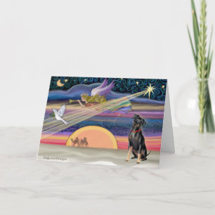 Christmas Star - Miniature Pinscher 1 Holiday Card
