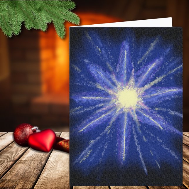 Christmas Star of Wonder Bible Verse Christian Art (Christmas star modern art and bible quote religious holiday greetings card)