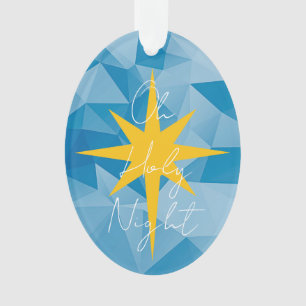 Christmas Star OH HOLY NIGHT Baby Jesus Birth Ornament