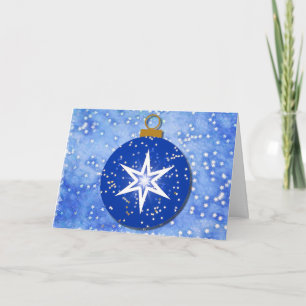 Christmas Star Ornament Vintage Style Card