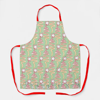Christmas Star Pale Green Apron