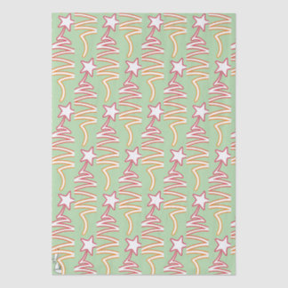 Christmas Star Pale Green Tissue Paper