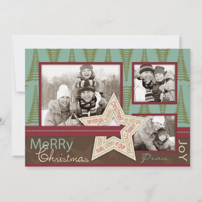 Christmas Star Photo Card (Front)