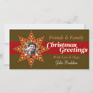 Christmas Star Photo Greeting Card