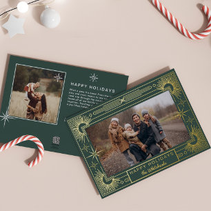 Christmas Star Photo Happy Holiday Green