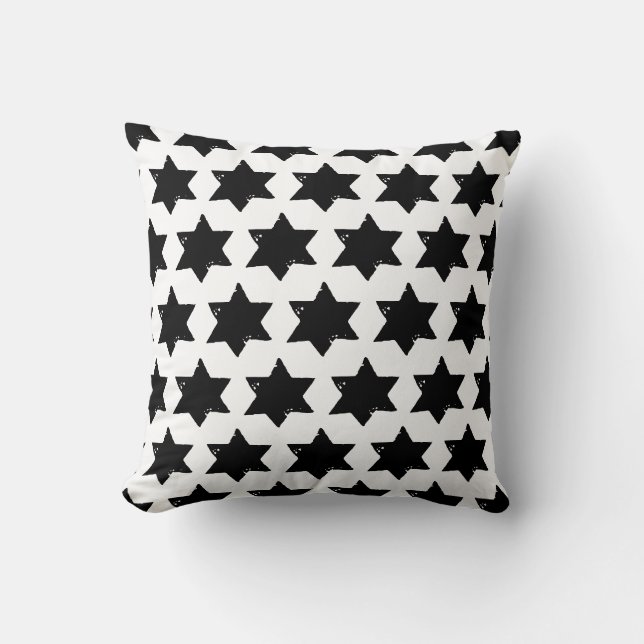 Christmas Star Potato Print Cushion (Front)
