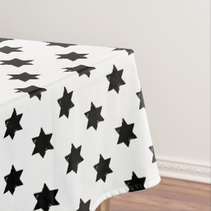 Christmas Star Potato Print Pattern Tablecloth
