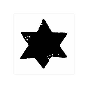 Christmas Star Potato Print Rubber Stamp