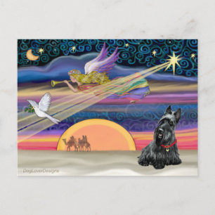 Christmas Star - Scottish Terrier 2B Holiday Postcard