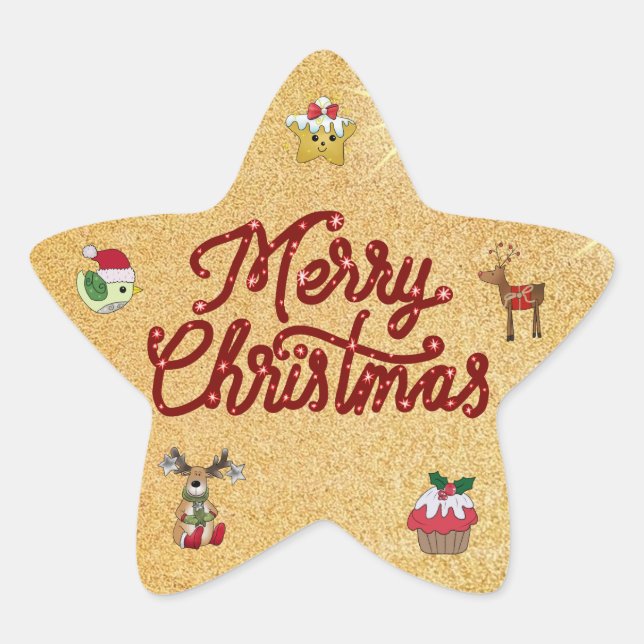 Christmas star sticker (Front)