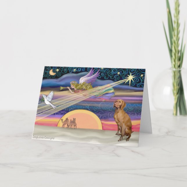 Christmas Star - Viszla 1 Holiday Card (Front)