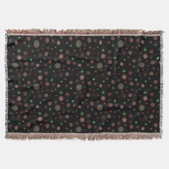 Christmas Starburst Throw Blanket (Front)